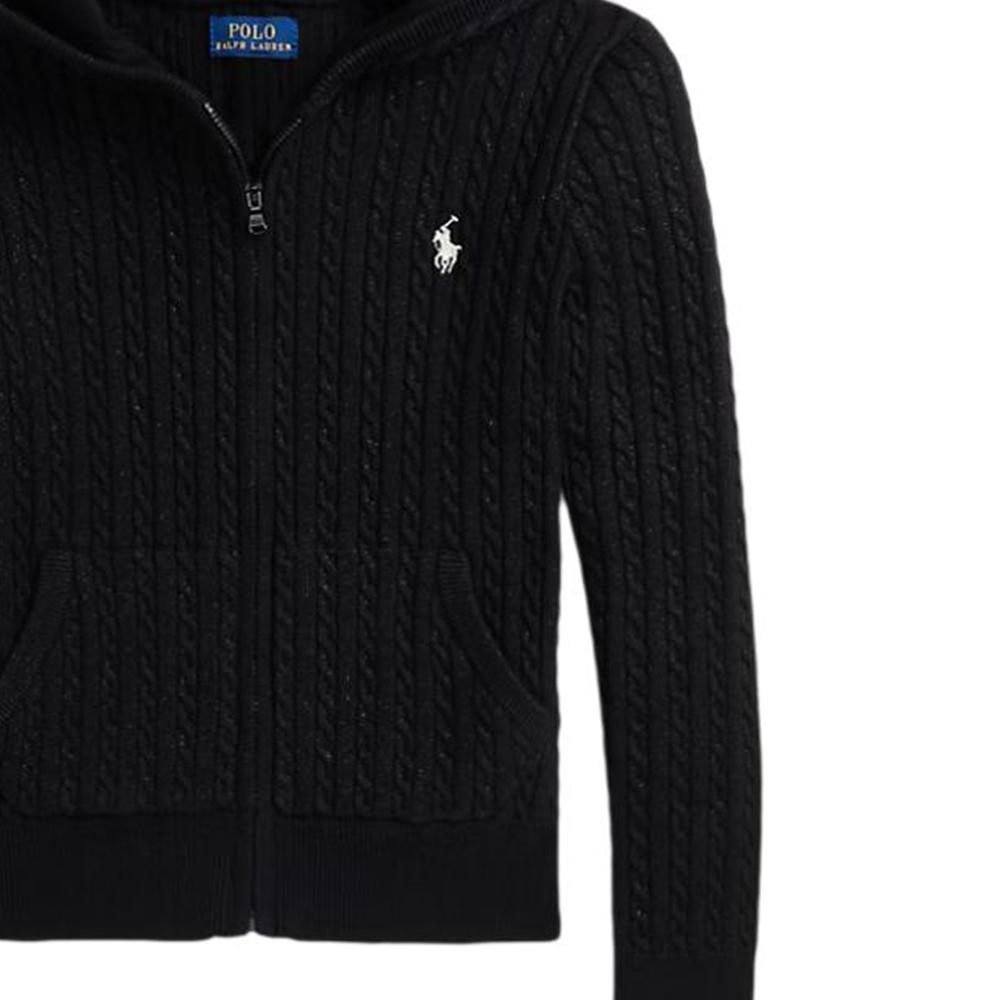 Polo Ralph Lauren свитер детский однотонный с вышитым логотипом с капюшоном и длинными рукавами детские свитера черный 100031651