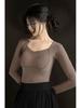 Graphene Long-Sleeve Warm Bottoming Shirt with Chest Pad - Seamless Fixed Cup Inner Top for Women (Autumn/Winter)