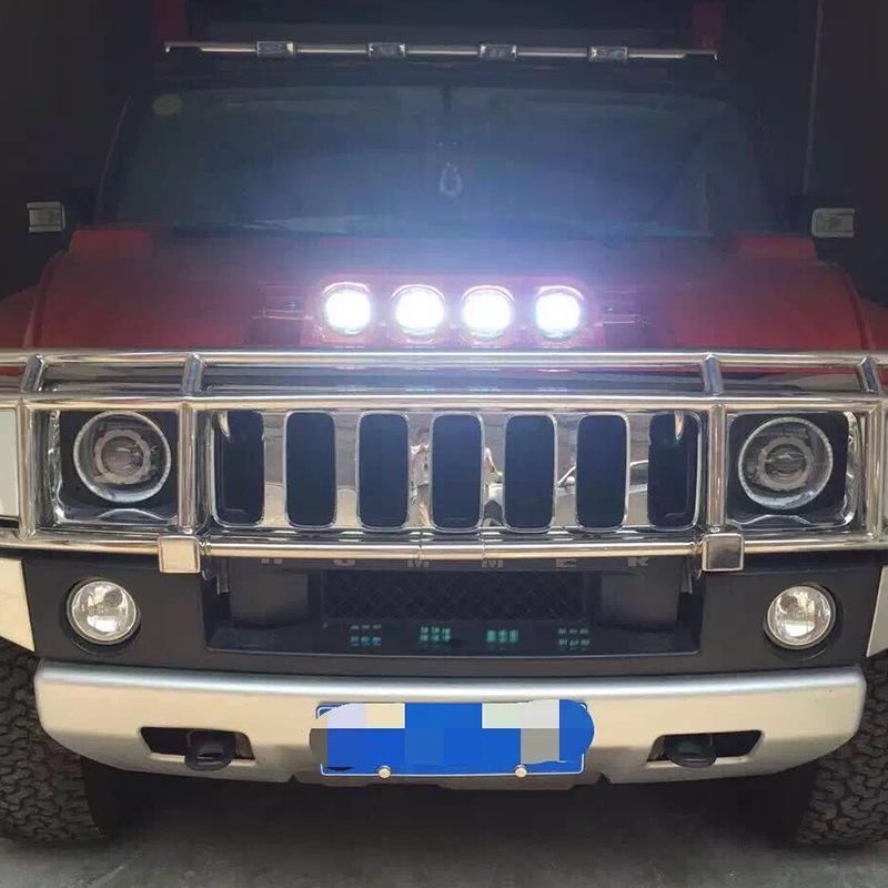 Hummer H2 Hood Mount Lighting: Remote Control Spotlights