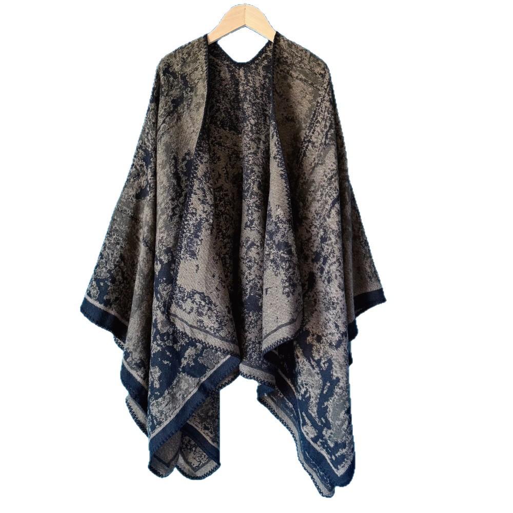 Kawanishi Women's Yunnan Ethnic Shawl: Autumn/Winter Cloak & Scarf for Tibet Seaside Outfits