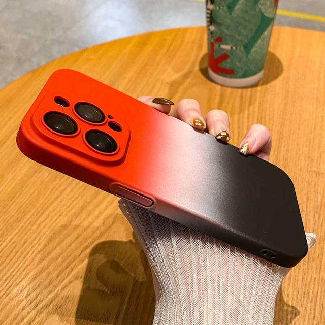 Защитный чехол для линз с радужным градиентом для Iphone 14 Pro Max 13 12 11 Pro Max 14 Plus, тонкий матовый противоударный чехол для ПК