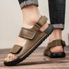 Модные популярные мужские летние сандалии из мягкой кожи на мягкой подошве, удобные, дышащие и повседневные мужские сандалии для отдыха на природе, мужская пляжная обувь