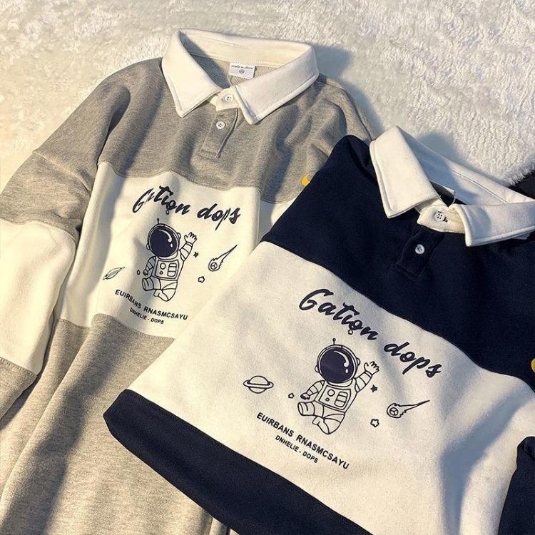 Женское худи оверсайз с принтом букв, свободная толстовка поло, повседневные худи-пуловеры