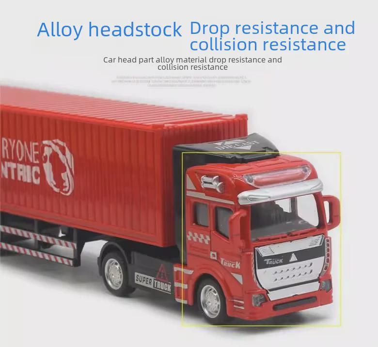 Трансграничный сплав большой инженерный транспортный грузовик тягач модель игрушка для мальчиков с английской упаковкой