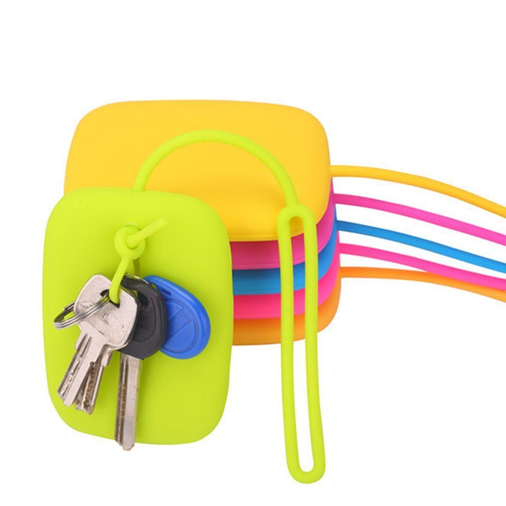 Multifunctional Home Furnishing Key Chain Hasp Style Silicone Key Holder Case Card Bag Accessories