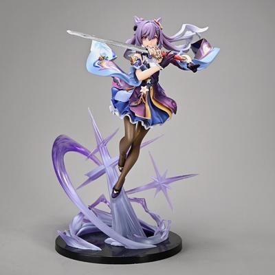 Аниме фигурка 25см Keqing ПВХ фигурка модель скульптура детская игрушка подарок