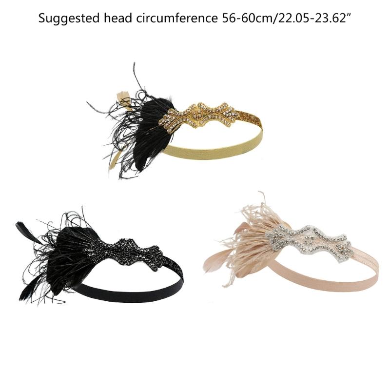 Повязки на голову с перьями Женские повязки на голову с пайетками Головной убор Фестивальный головной убор Реквизит