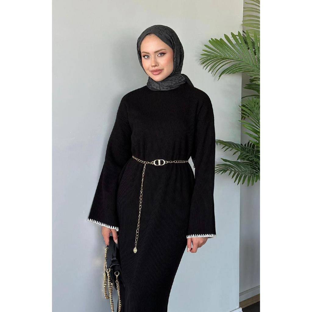 Zeynep Трикотажное Платье Черное