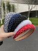New Sponge Headband, Simple and Elegant Wide-Brimmed Headband, Fashionable Hand-Sewn Headband, Rhinestone Hair Accessory
