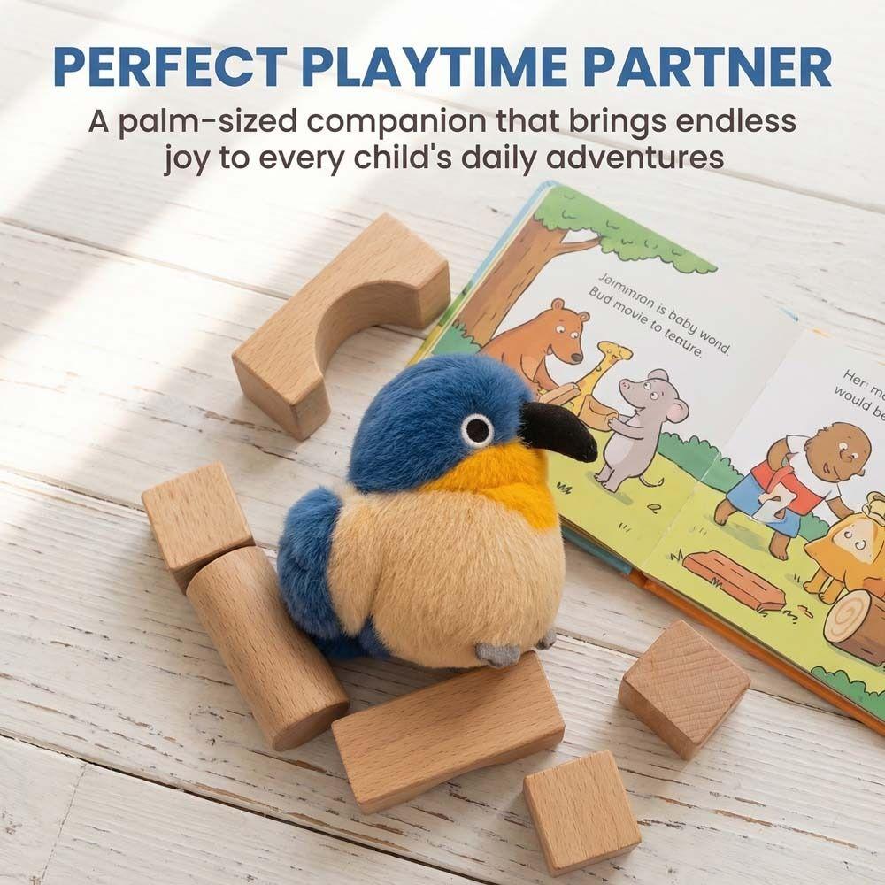 Fluffy Material Lifelike Bird Plush Soft Texture Stuffed Bird Doll Bird Plush Toy Birthday Gift