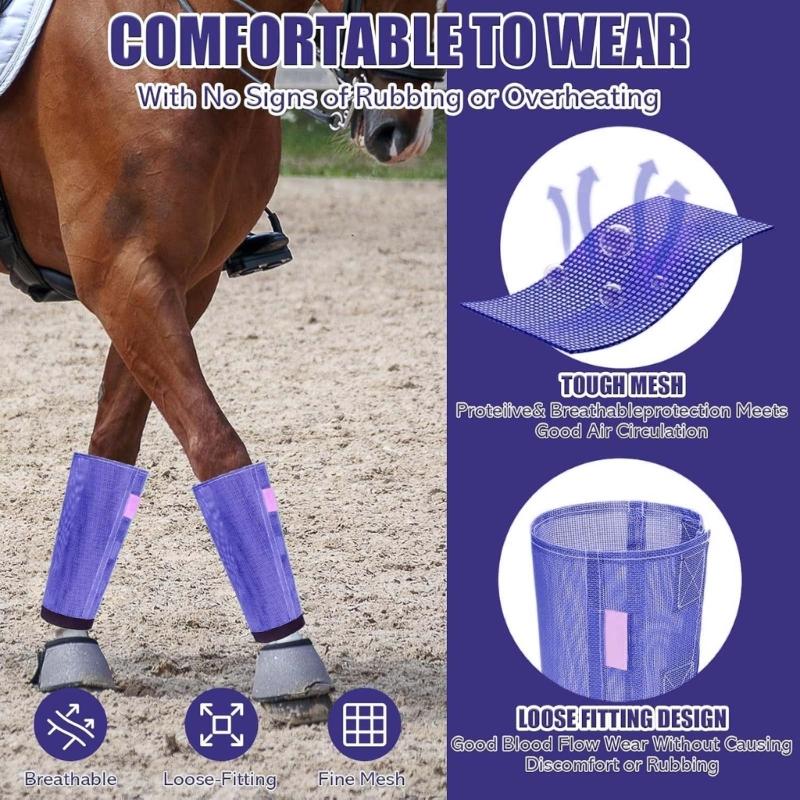 Лосины для лошади Дышащие Пластиковые Сетки Защитные Повязки на Ноги Лошади от Укусов Комаров Велосипедные Леггинсы Защитные Ботинки от Мух