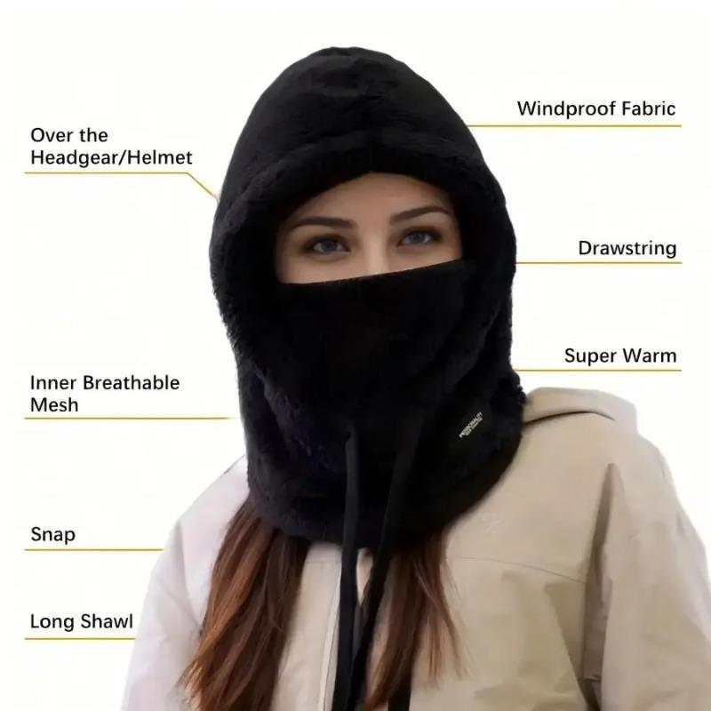 Unisex Insulated Balaclava Mask, Hood and Neckband Ski Mask Head Caps, for Cold Weather Running, Cycling and Outdoor Activities