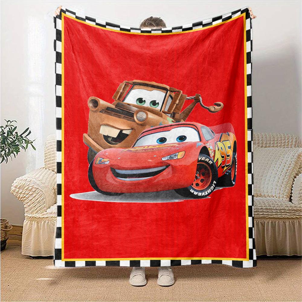 Cars Movie Characters Flannel Blanket Super Soft Warm Cozy Blanket For Sofa Bed Office Travel Allseason Home Decor Gift