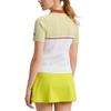 Fila Легкая женская футболка поло с коротким рукавом, повседневная, цветной блок, из серии Athletics Tennis, флуоресцентно-зеленая A11W523401F-LG