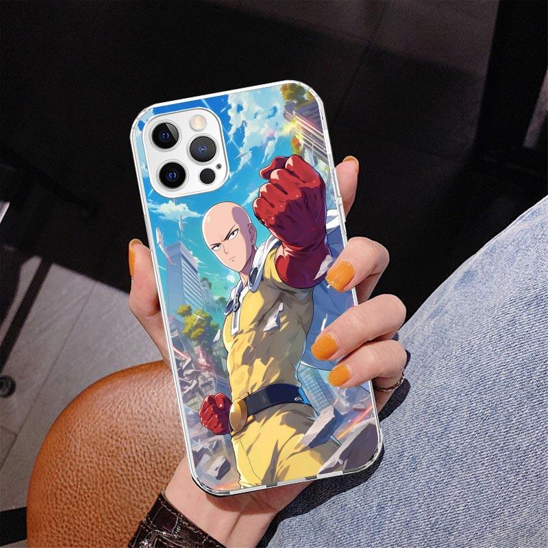 Чехол для телефона One P-Punch-Man Saitama King для iPhone 13 12 Mini 11 Pro Max XS XR X SE 7 8 Plus 5S 5 6S 6 Подарок Печатная Крышка Fundas