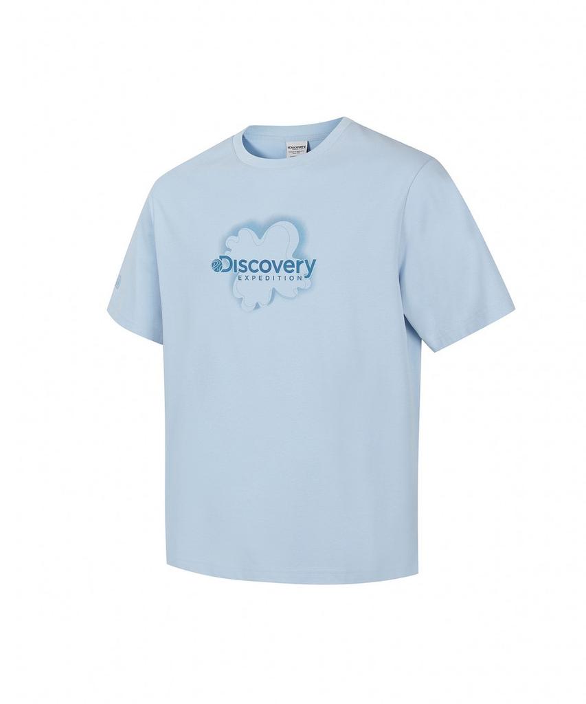 DISCOVERY EXPEDITION Uni Freshvent Футболка с коротким рукавом с надписью-картой (Л/Синий)