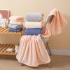 Candy Stripe Coral Fleece Towel - Thick, Absorbent, Non-Shedding Velvet Bath Towel for Daily Household Use