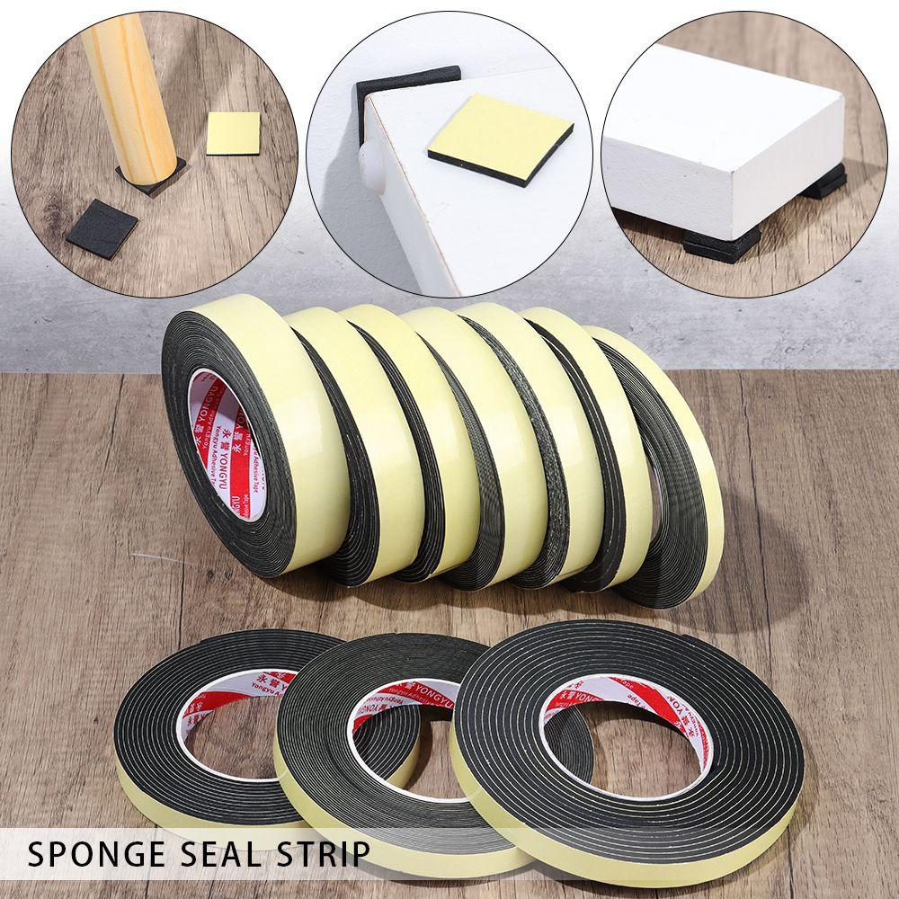 Door Waterproof Sound insulation Single Sided Adhesive Rubber Strip Tape Foam Sponge Seal Strip