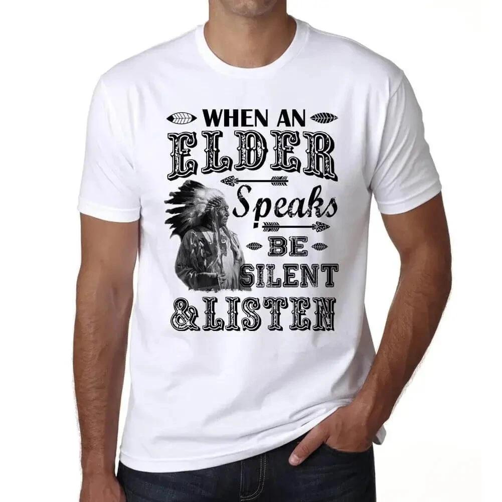 Men's Graphic T-Shirt Chief Bald Eagle Be Silent Eco-Friendly Limited Edition