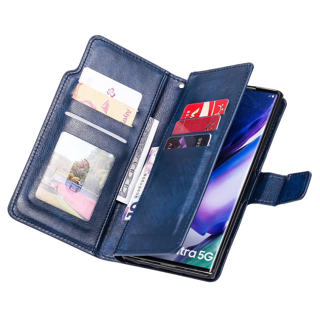 Кожаный чехол для Samsung Galaxy S24 S25 S26 Ultra S23 FE S22 S20 S21 S10 Plus Note 10 20 9 5G Flip Слот для карт Кошелек Чехол для телефона