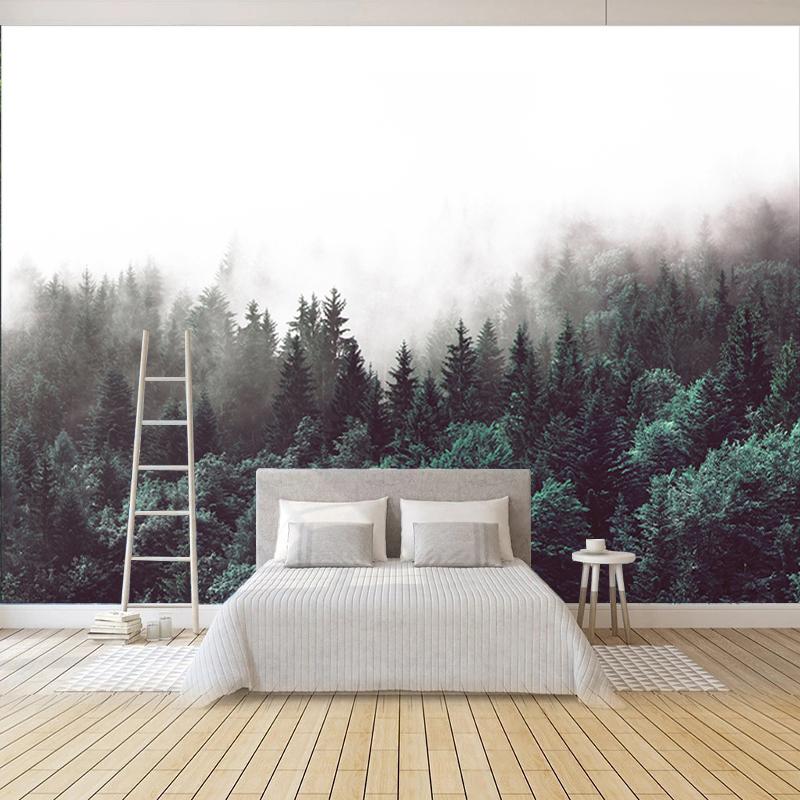 Фотообои 3D Туманный лесной пейзаж фрески Гостиная Телевизор Диван Спальня Абстрактное искусство Обои Papel De Parede 3 D