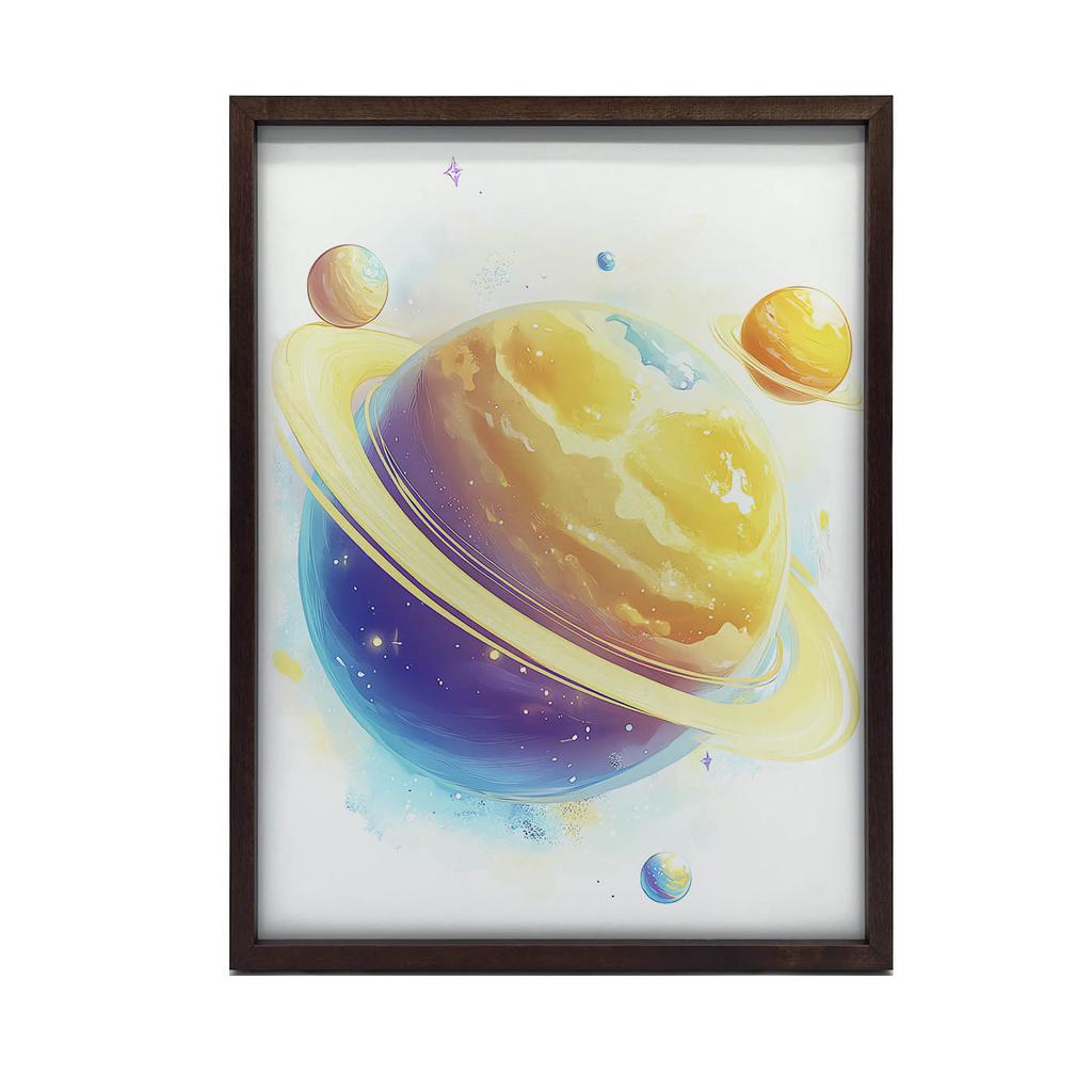 Постер Космическая Гармония Постер Космическая Гармония, 30X40 См, Алюминиевая Золотая Рама, Матовая Бумага 230 Г/м²