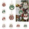 Handmade Christmas Round Pendants Wooden Xmas Tree Hanging Ornaments  Christmas Decor
