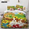 Акварельная собака Пододеяльник King Queen Size 3D Милый Бегущий Питомец Щенок Постельное белье для Детей Подростков Взрослых Лабрадор Покрывало-одеяло Инструмент