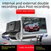 4" Автомобильный видеорегистратор: Фронтальная/Задняя Тройная Запись, Изображение Заднего Вида, Монитор Парковки, Циклическая Запись, HD 12МП.