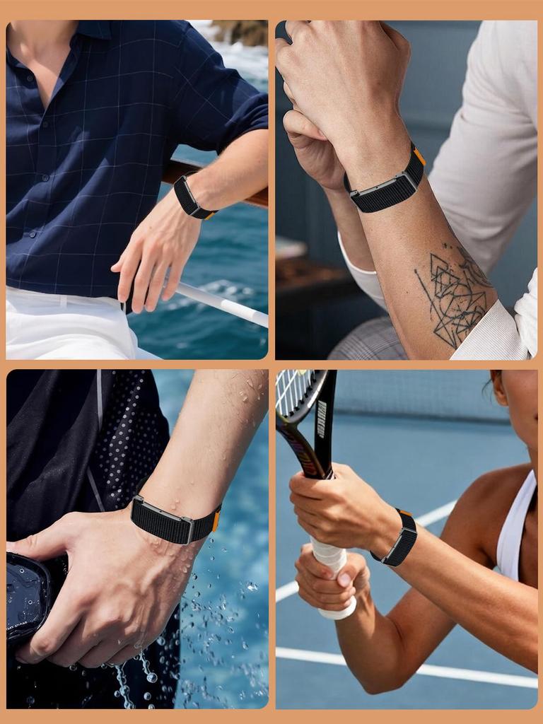 For Google Fitbit Air Breathable Replacement Strap Nylon Band Adjustable Performance Loop Wrist Band for Screenless Tracker