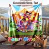 The Amazing Digital Circus Flannel Blanket, Personalized Custom Name Text, Soft Warm Plush Throw Blanket For Gift