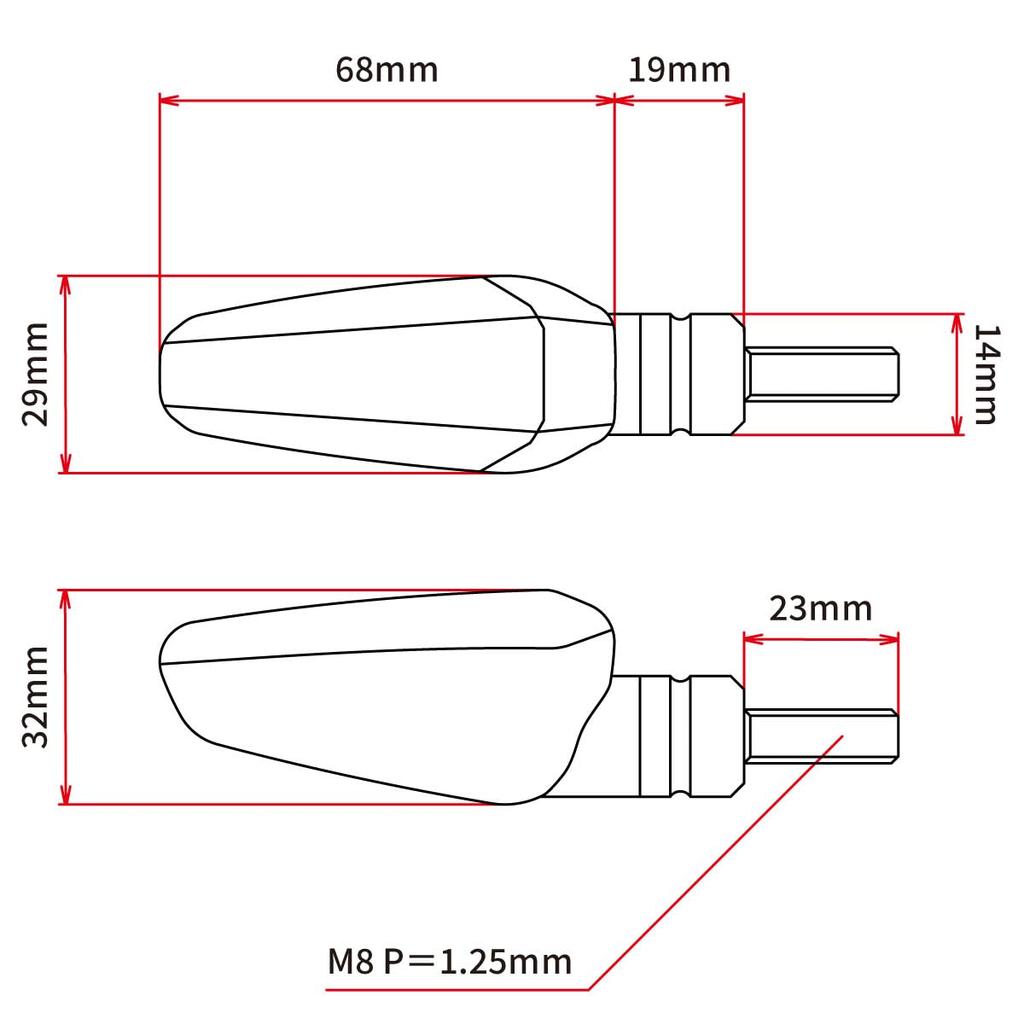 Светодиодный мигающий модуль DRC Motred 602 8 мм резиновое крепление снижение повреждений энергосбережение оранжевая линза Dirt Freak DIRTFREAK F5908 деталь (Старый номер D45-60-207)