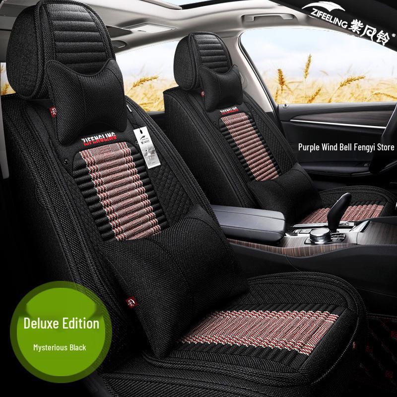 Фиолетовые Ветряные Колокольчики Льняные Чехлы на Сиденья Автомобиля для Lexus LS500h, 350, RX270, LX570