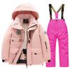 Winter Children's Skiing Suit for Boys and Girls, Windproof Waterproof Thick Coat for Warmth and Snow Playing Equipment