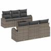 Garden Sofa Set Gray 55 x 55 x 37 cm Poly Rattan