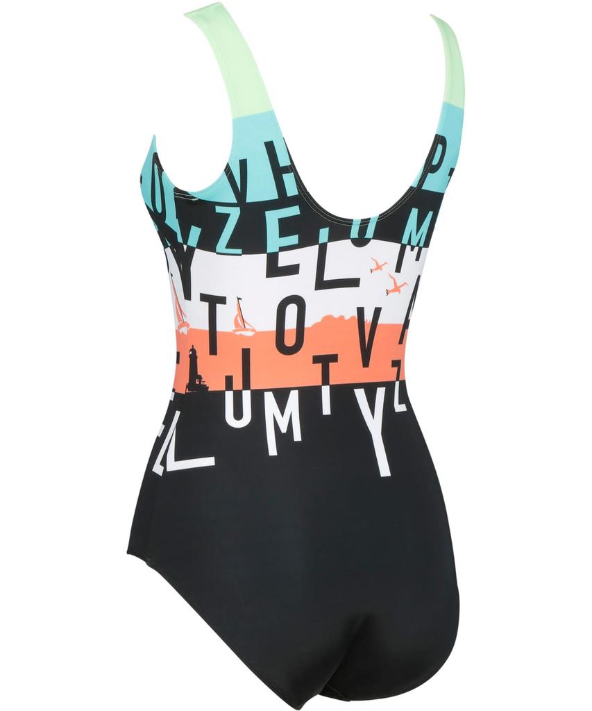 Wacoal Swimwear SWO521 Стройнящий купальник, закрывающий области тела, подходит до размера плюс-сайз, фитнес-размер 9, женский купальник полной формы, линия, (Животик,