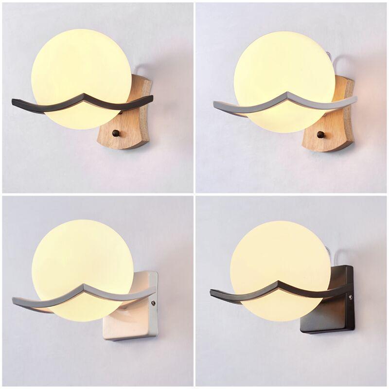 Nordic Wood Art LED Wall Lamp: Minimalist Bedside, Living Room, Stairway, Hallway Light