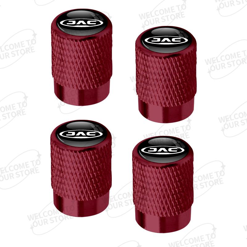 Aluminum For JAC E3 E5 E6 E7 EX5 J3 J5 J6 H1 H3 H5 L9 ES6 V8 V9 Logo 4pcs Car Decor Wheel Tire Valve Caps Stem Cover Accessories