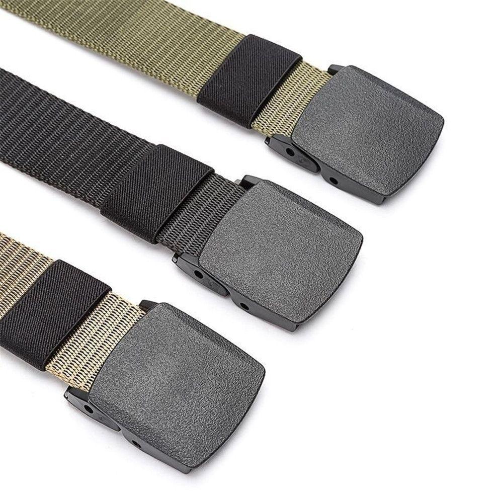 Casual Metal-free Security Check Tactical Waistband Nylon Waist Belt Military Web Belt for Fat Man