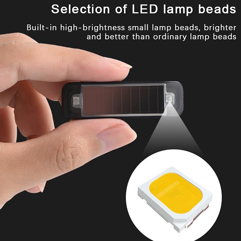 Мини светодиодный автомобильный предупреждающий свет на солнечной энергии, ночная охранная имитация сигнализации, беспроводная противоугонная предупреждающая лампа, мигающая имитация сигнализации