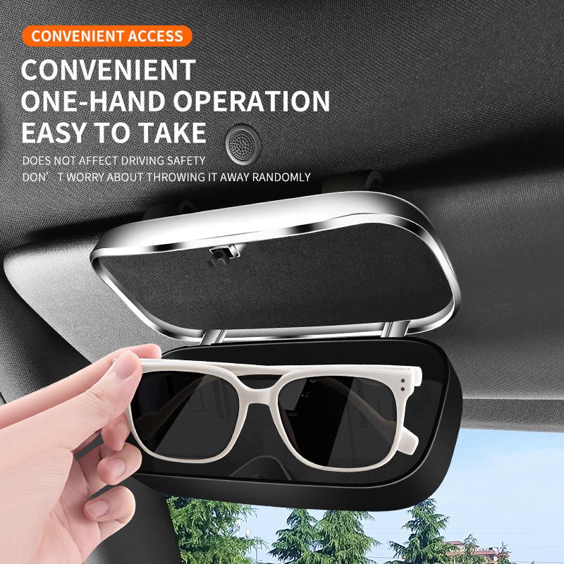 XOWS7 Car Sun Visor Sunglasses Case for Skoda Octavia Fabia Superb Rapid, Eyeglasses Holder Storage Box Auto Interior Accessories
