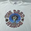 Винтажная футболка Grateful Dead Мужская L Белая Скелет Розы Футболка Рок-концерт 90-х