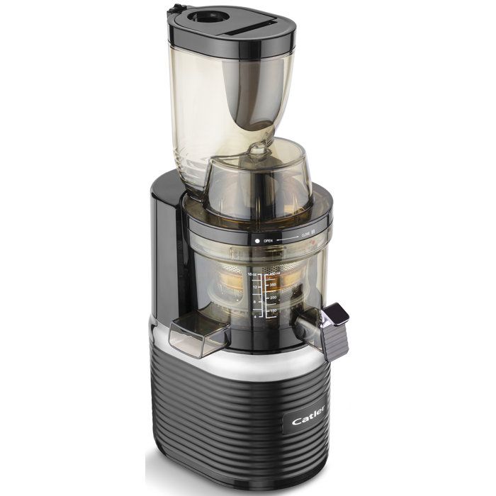 Extracteur de jus CATLER JS 8012 - Fruits - Légumes verts - Rotation lente 43 tr/min - Moteur induction 200 W silencieux
