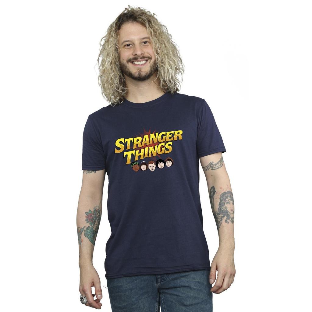 Netflix Mens Stranger Things Comic Heads T-Shirt