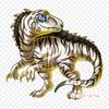 Cartoon Acrocanthosaurus Dinosaur Iron On Heat Transfer Printing Vinyl Patches Sticker for Clothes DIY Appliques Washable Patches