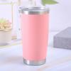 Кружка из нержавеющей стали с крышкой поддерживает DIY-кастомизацию, дорожная кружка, портативная, для холодных и горячих напитков, автомобильная кружка для кофе, чашка для молока, чашка для воды