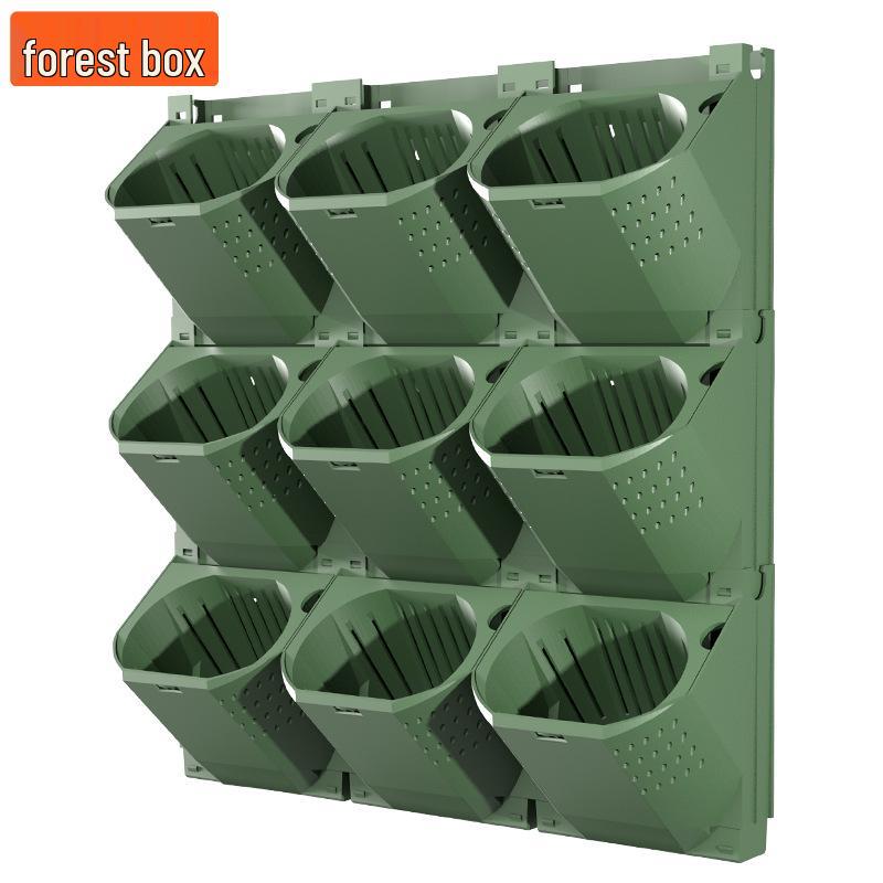 Vertical 3D Greening Bonsai Plant Wall: Large Multi-Layer Wall-Mounted Flower Trough