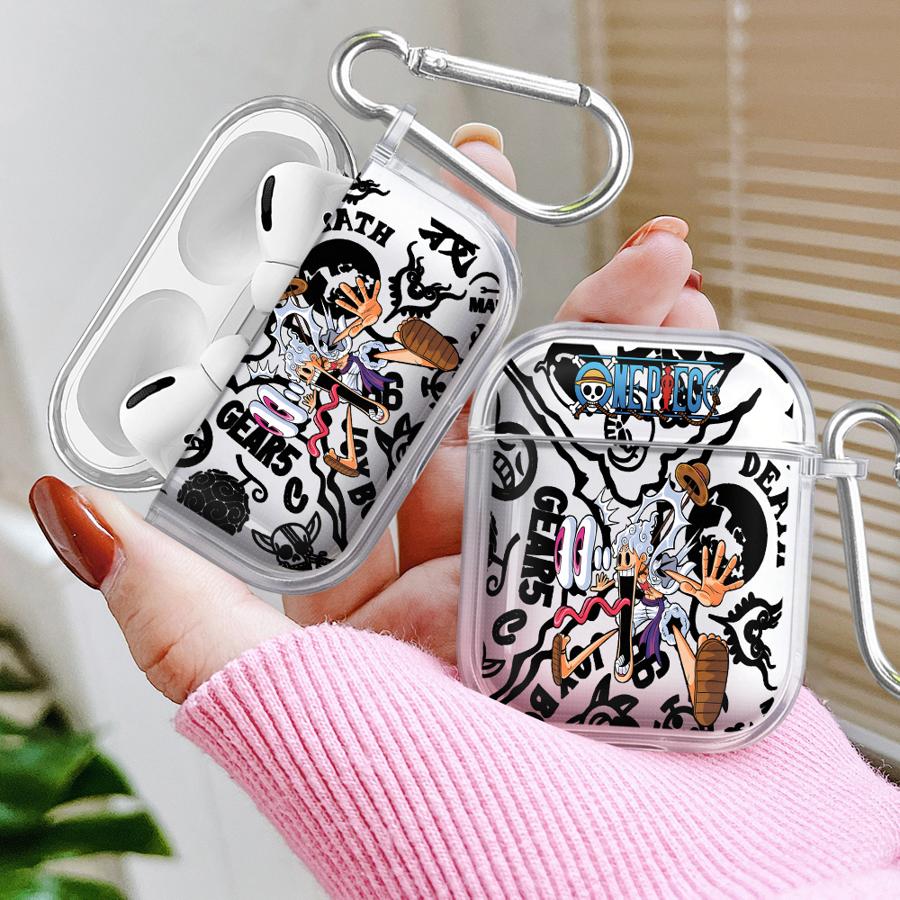Case For Airpods 1 Pro2 Pro3 4 Pro 3 2 Clear Earphone Cases Cover O-One P-Pieces L-Luffy