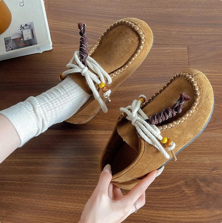 Мода 2025 Обувь ниндзя таби Одинарная Женская Ретро Замшевые Балетки Раздвоенный Носок Копыто Лодочки Лолита Обувь Женская Мэри Джейн Мокасины Балетки