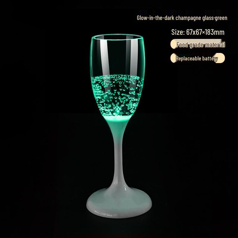 Светодиодный бокал для шампанского из пищевого пластика - Оригинальная атмосфера, свадебный банкет, винный бокал